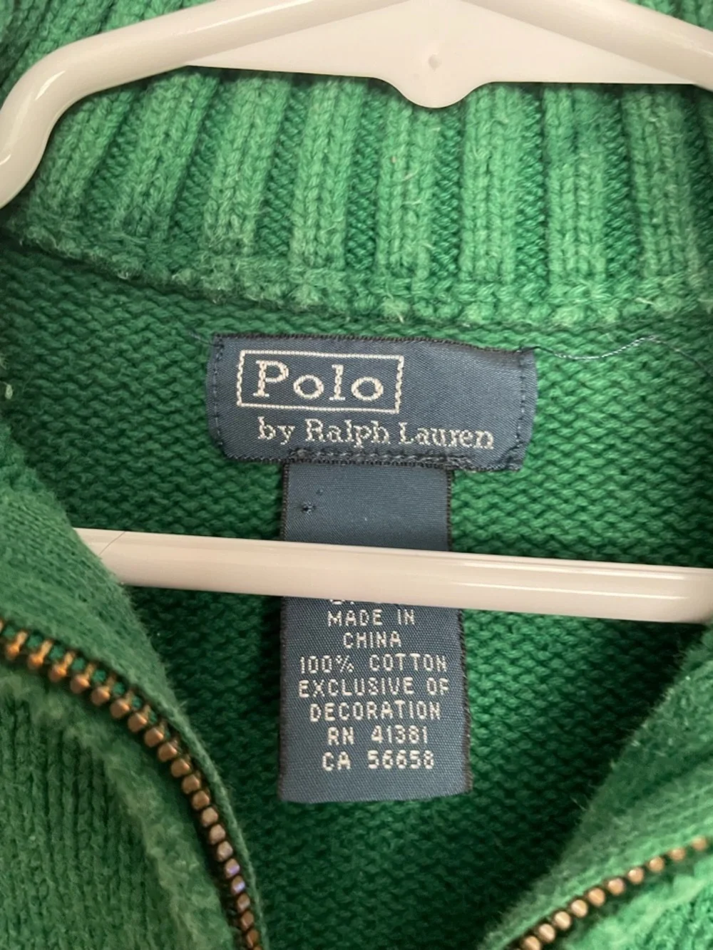 Polo by Ralph Toddler 2 Years Old size 3T Lauren Green Half-Zip Knit Pullover